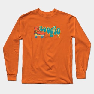 Retro | ROLLER BOOGIE--Groovy Vintage Look 70s Rollerskate Long Sleeve T-Shirt